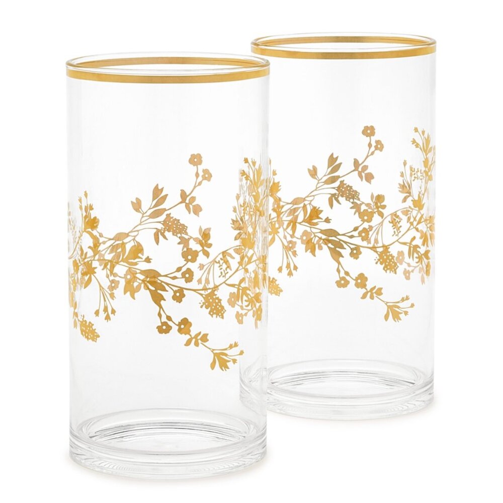 Charter Club 2-Pc. Gilded Glass Cylinder Set